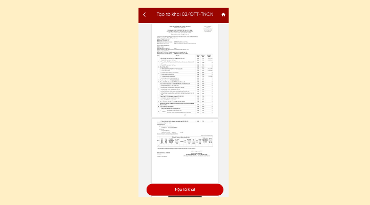 Bước 10 kiểm tra lại thông tin tờ khai trước khi nộp